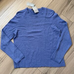 NWT Charter Club Crewneck Cashmere Sweater - Blueish Purple 2 Ply Sz XL $99 ret